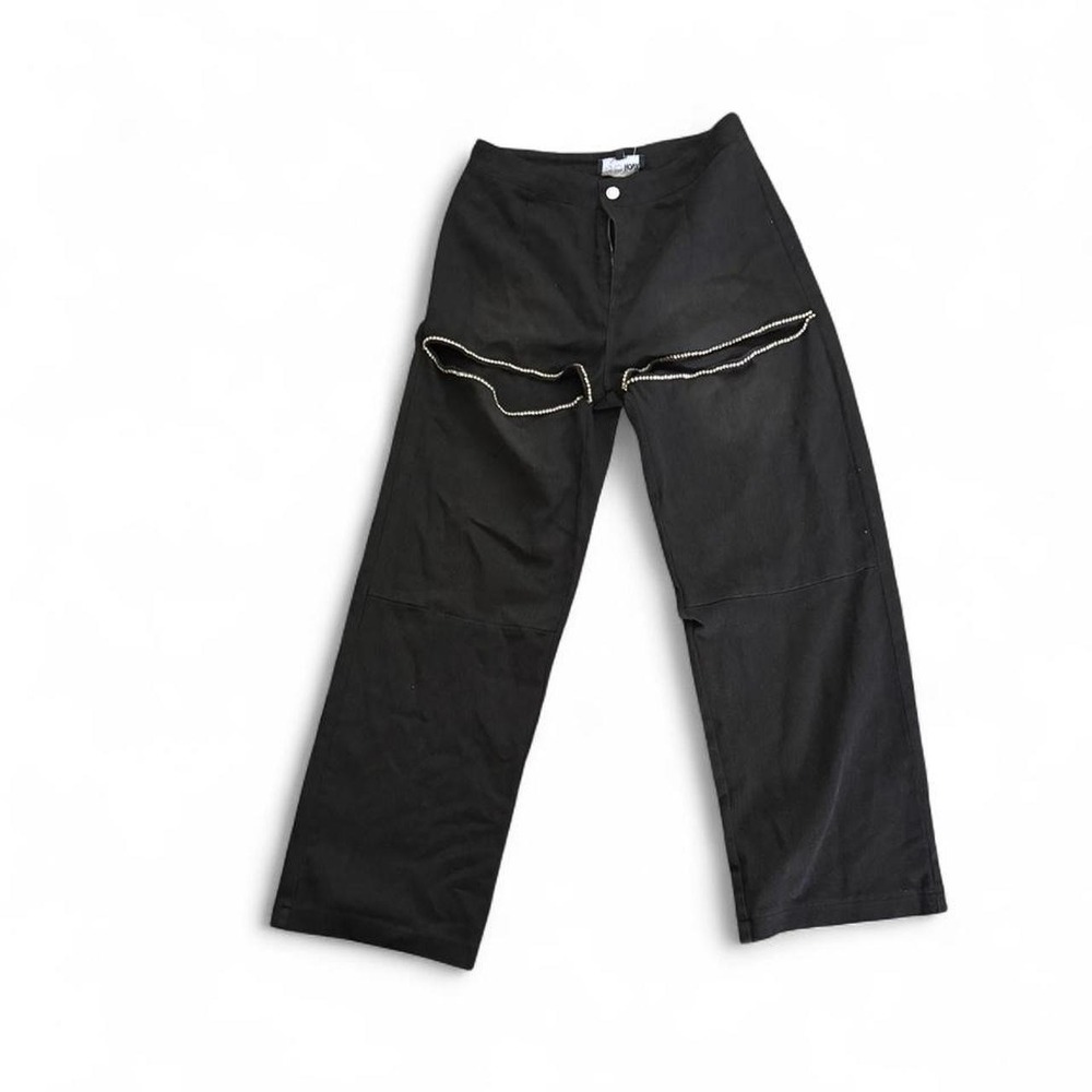 Fashion Nova black wide leg jeans in size Medium
